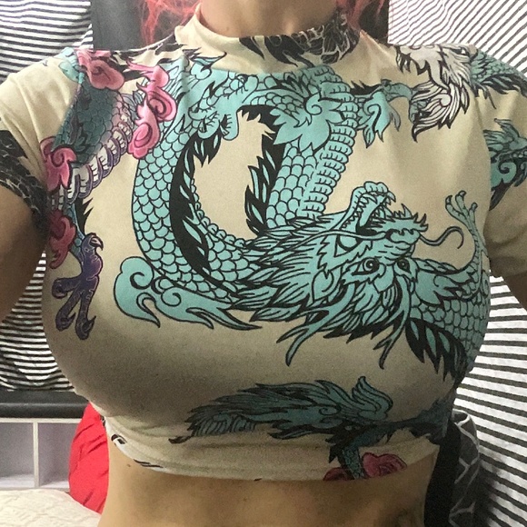 Crop top shirt backless with ties - Picture 1 of 3